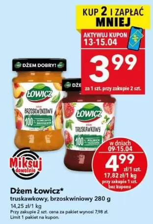 Dżem truskawkowy, brzoskwiniowy