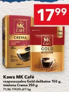 Kawa rozpuszczalna Gold delikatna, mielona Crema