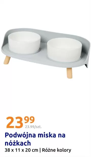 Podwójna miska na nóżkach