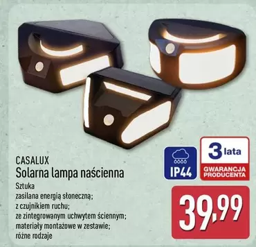 Solarna lampa naścienna