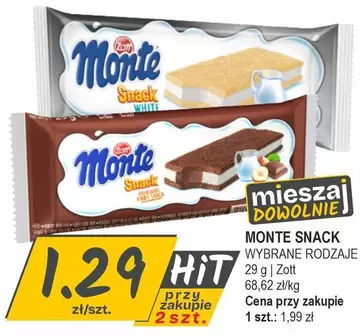 MONTE SNACK WYBRANE RODZAJE
