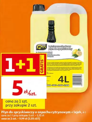 Płyn do spryskiwaczy o zapachu cytrynowym