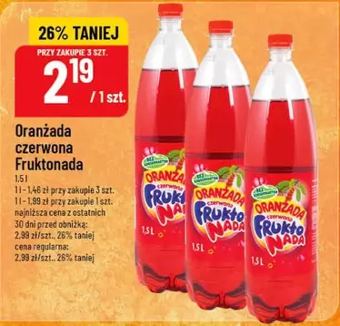 Oranżada czerwona Fruktonada