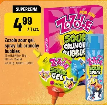 Zozole sour gel, spray lub crunchy bubbles