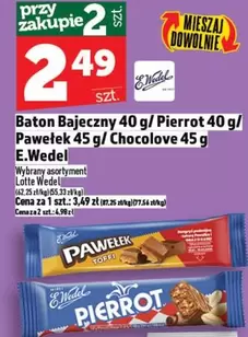 Baton Bajeczny 40 g / Pierrot 40 g / Pawełek 45 g / Czekolove 45 g