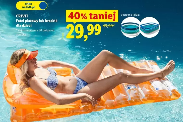 Fotel plażowy lub brodzik dla dzieci