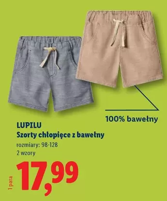 Szorty chłopięce z bawełny