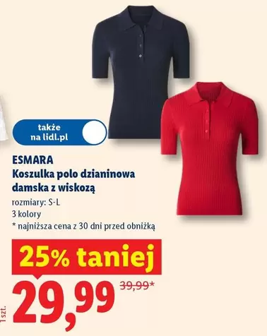 Polo - Koszulka polo dzianinowa damska z wiskozą
