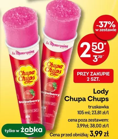 Lody Chupa Chups truskawka