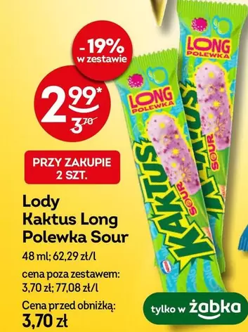 Lody Kaktus Long Polewka Sour