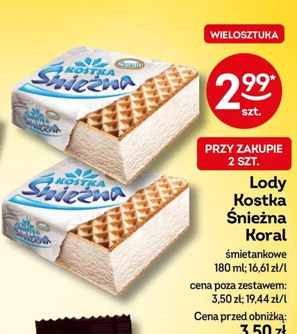 Lody Kostka Śnieżna Koral