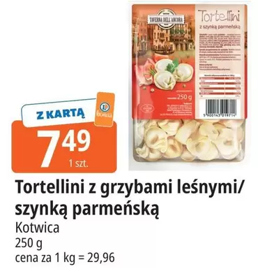 Tortellini z grzybami leśnymi/szynką parmeńską