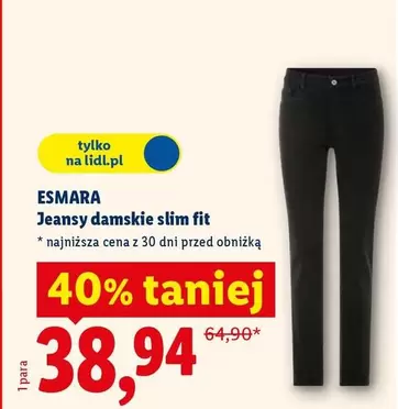Jeansy damskie slim fit