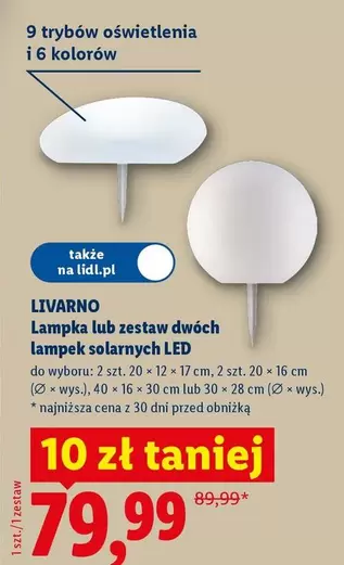 Lampka lub zestaw dwóch lampek solarnych LED