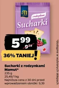 Sucharki z rodzynkami