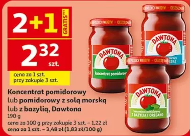 Koncentrat pomidorowy lub pomidorowy z solą morską lub z bazylią