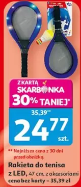 Rakieta do tenisa z LED, 47 cm, z akcesoriami