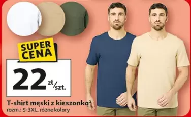 T-Shirt - T-shirt męski z kieszonką