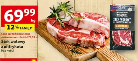 Stek wołowy z antrykotu bez kości