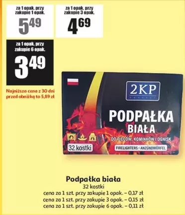 Podpałka biała 32 kostki