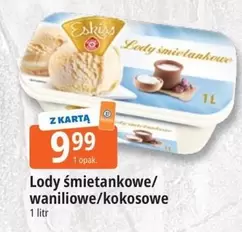 Lody śmietankowe/waniliowe/kokosowe