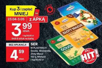 Ser w plastrach Gouda, Mozzarella