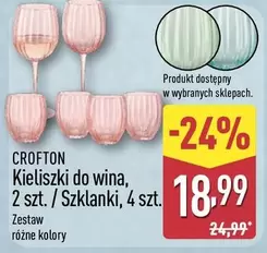 Kieliszki do wina, 2 szt. / Szklanki, 4 szt.