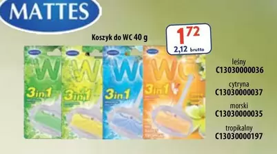Koszyk do WC 40 g (3in1) - leśny, cytryna, morski, tropikalny C130300000037 C130300000035 C130300000197