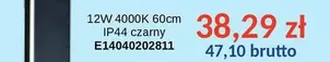 12W 4000K 60cm IP44 czarny E14040202811