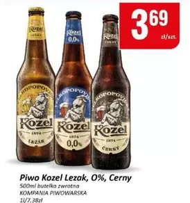 Piwo Kozel Lezak, 0%, Cerny