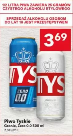 Piwo Tyskie Gronie, Zero 0.0