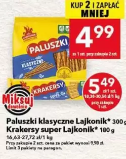 Paluszki klasyczne Lajkonik* Krakersy super Lajkonik*