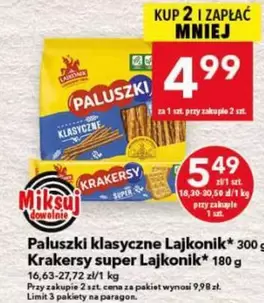 Paluszki klasyczne Lajkonik* / Krakersy super Lajkonik*