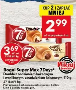 Rogal Super Max 7Days Double z nadzieniem kakaowym i waniliowym