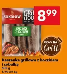 Kaszanka grillowa z boczkiem i cebulką