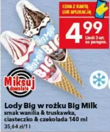 Lody Big w rożku
