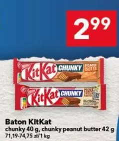 Baton KitKat chunky, chunky peanut butter