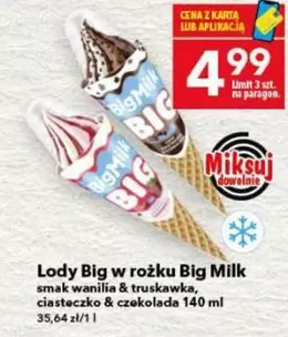 Lody Big w rożku