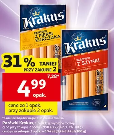 Parówki z piersi kurczaka