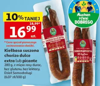 Kiełbasa suszona chorizo dulce extra lub picante
