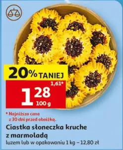 Ciastka słoneczka kruche z marmoladą