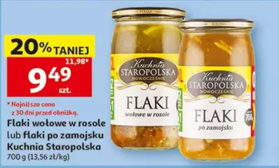Flaki wołowe w rosole lub flaki po zamojsku