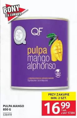 Euro - Pulpa Mango Alphonso 850 G