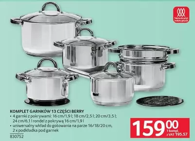 KOMPLET GARNKÓW 13 CZĘŚCI BERRY 830752