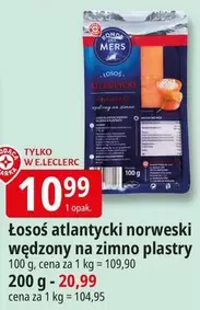 Łosoś atlantycki norweski wędzony na zimno plastry