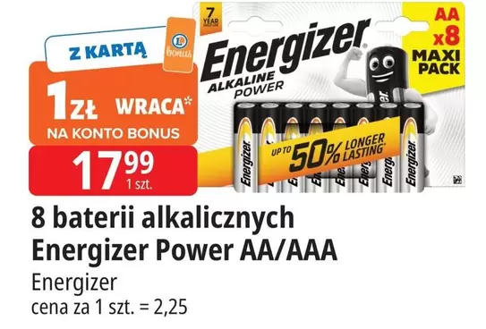 8 baterii alkalicznych Power AA/AAA