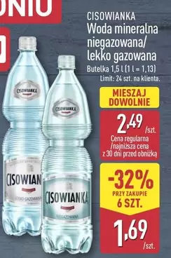 Woda mineralna niegazowana/lekko gazowana