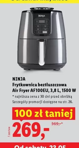 Ninja - Frytrownica beztłuszczowa Air Fryer AF100EU