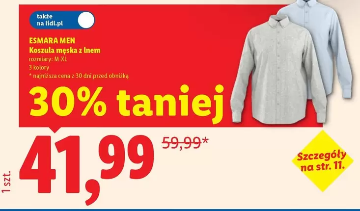 Koszula męska z lnem