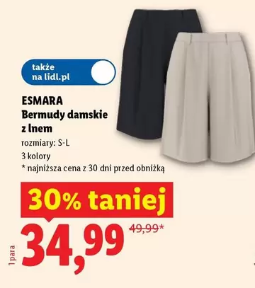 Bermudy damskie z lnem